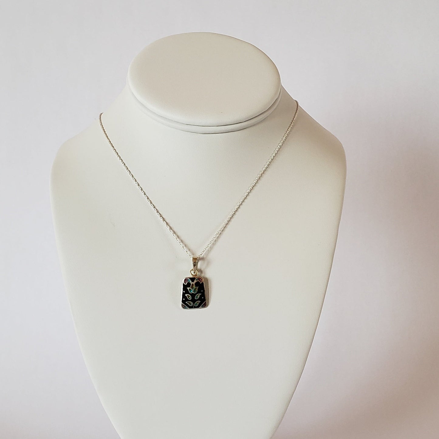 Dainty Chain SS Meena Pendant