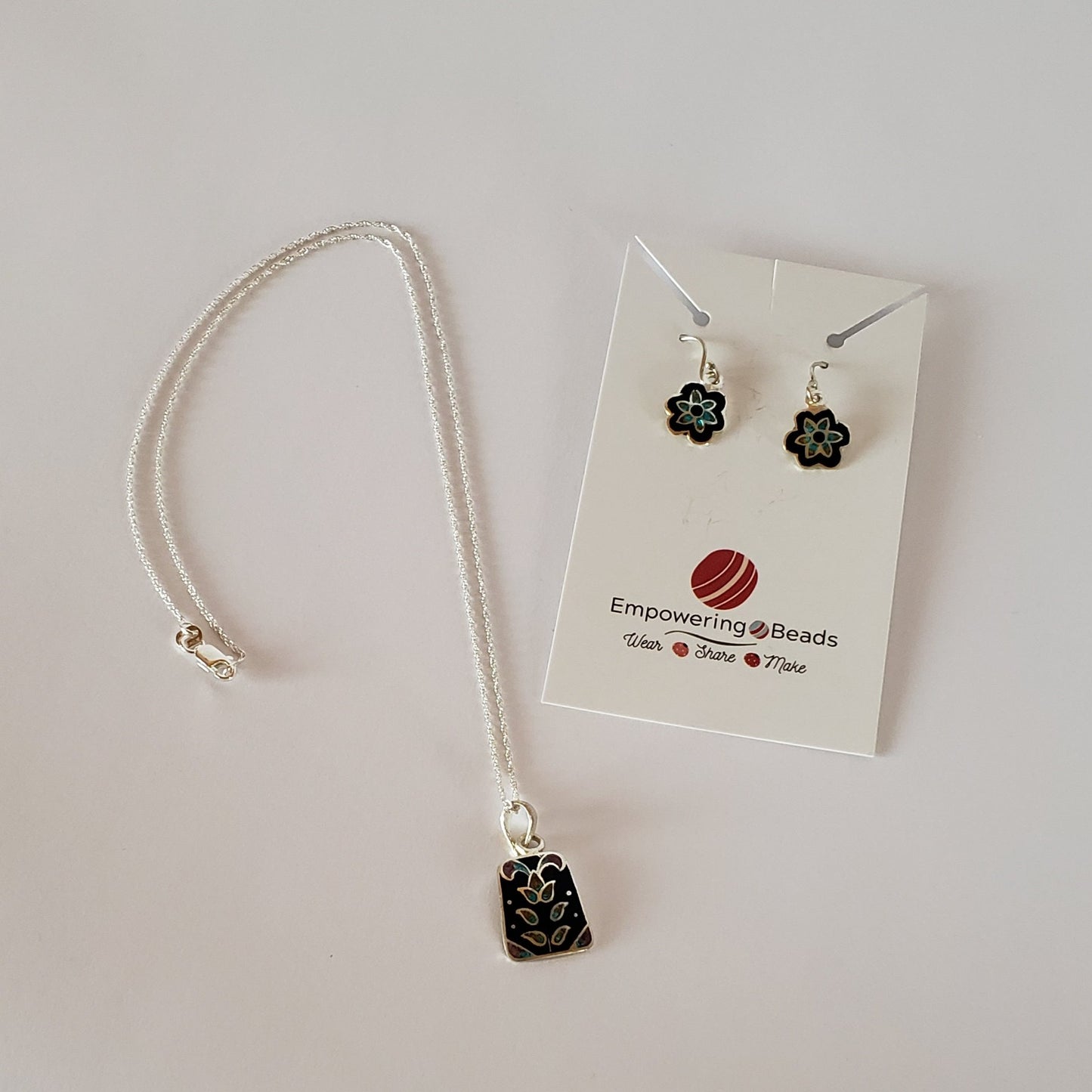 Dainty Chain SS Meena Pendant