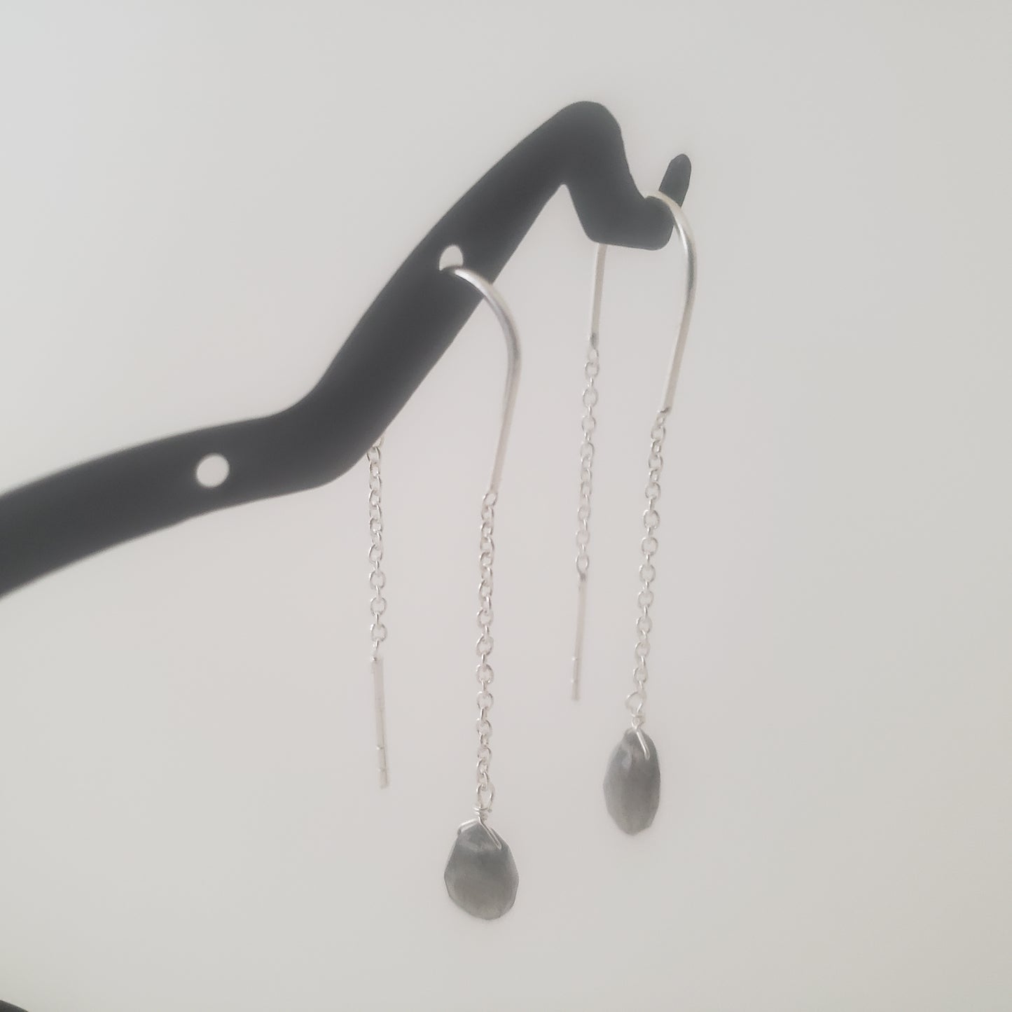 REDO Ear thread Labrodite Sterling Silver