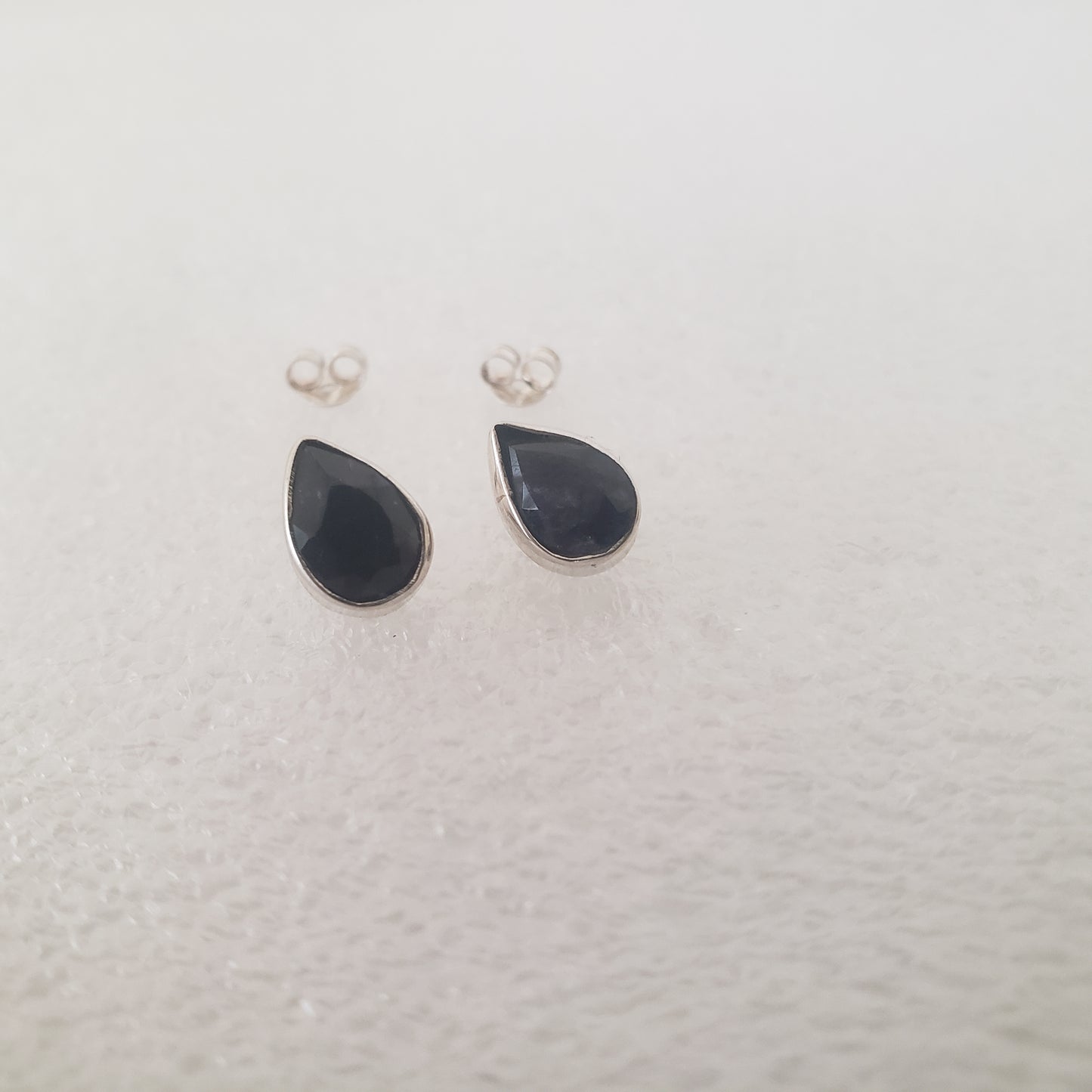 Earrings, Post, Iolite Teardrop, Sterling Silver
