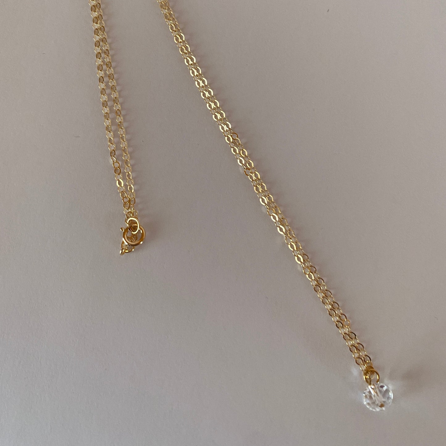 DN Dainty Chain Clear Circle Gem