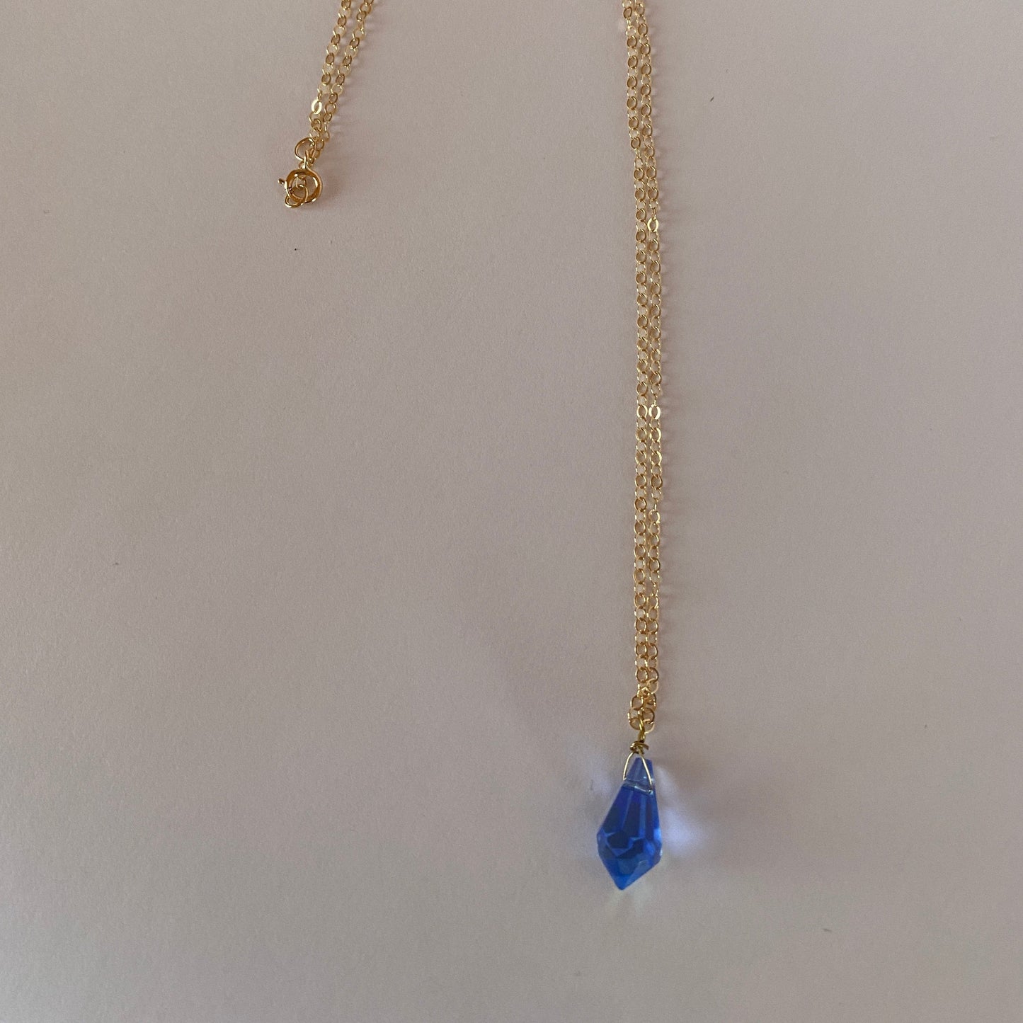 DN Dainty Chain Medium Blue Teardrop