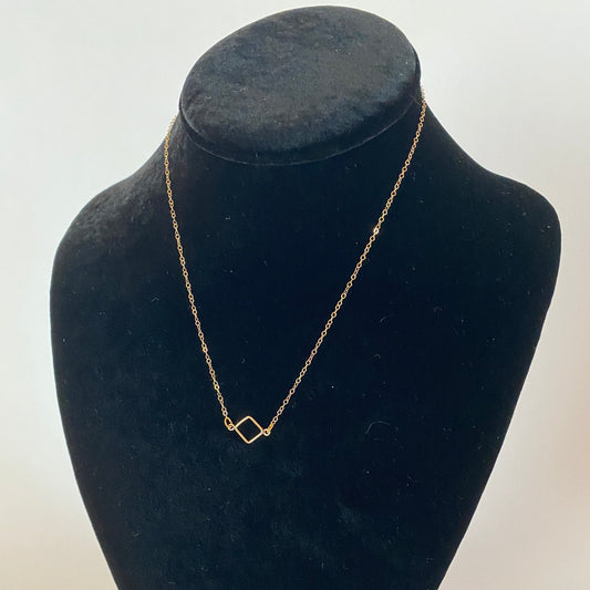 REDO - DN Dainty Chain Geometric Diamond Shape