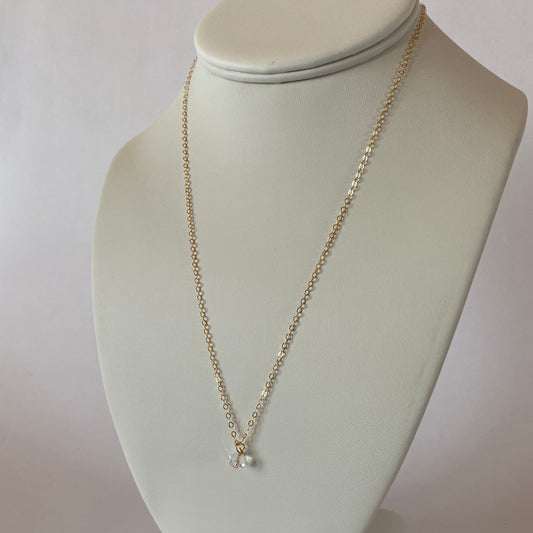 DN Dainty Chain Clear Circle Gem