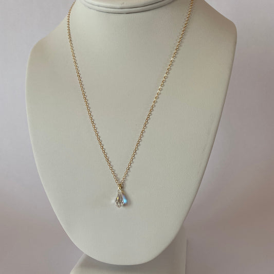 DN Dainty Chain Clear Teardrop