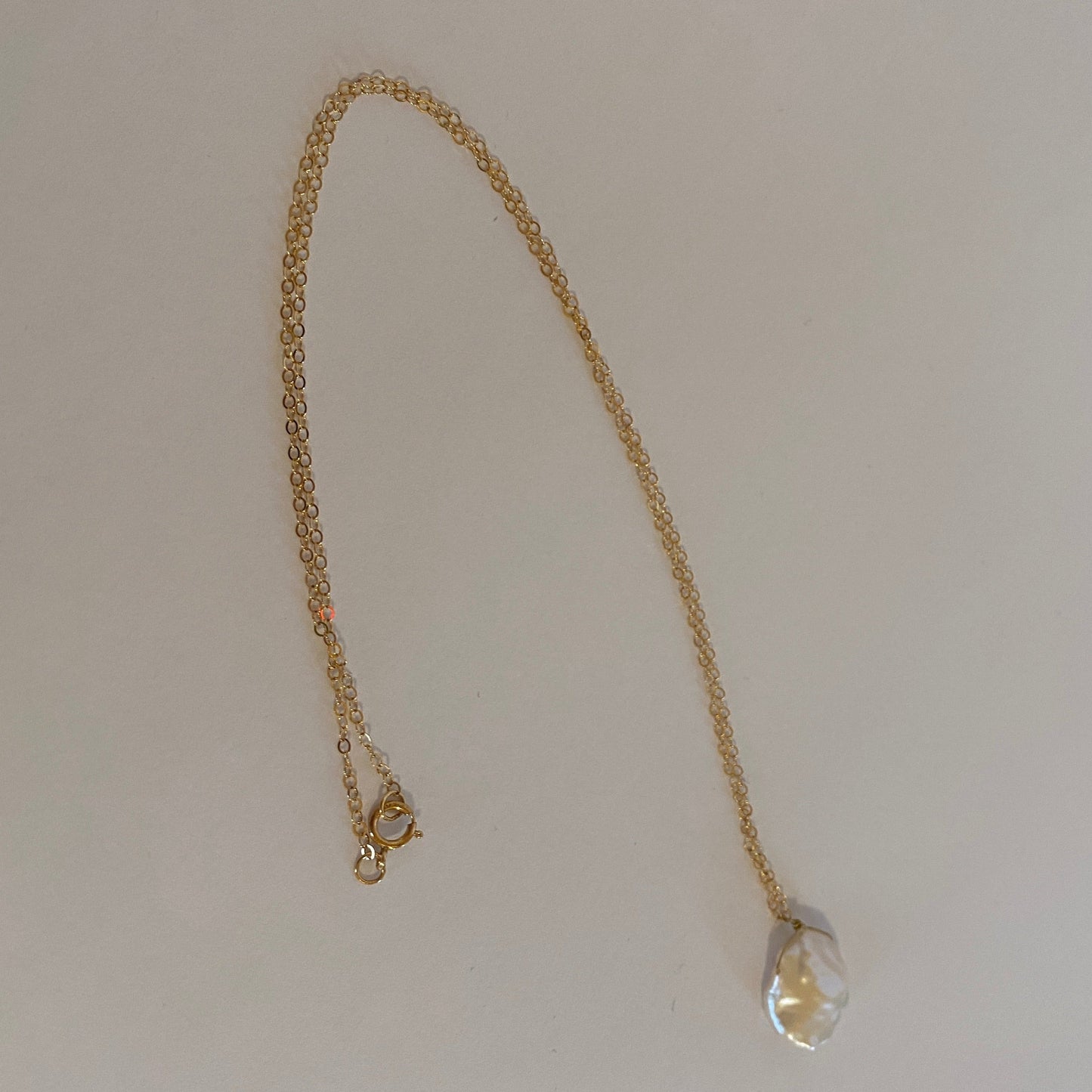 DN Dainty Chain Keshi Pearl Pendant