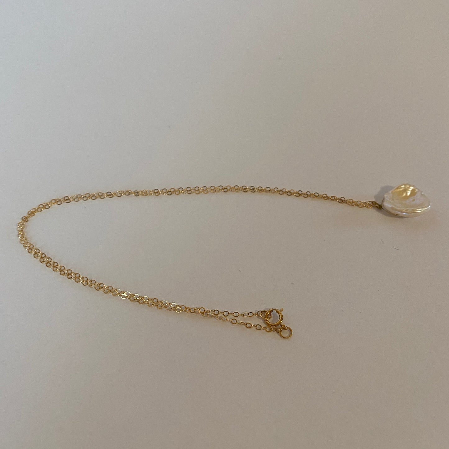 DN Dainty Chain Keshi Pearl Pendant
