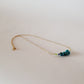 DN Dainty Chain Bar Pendant Turquoise Chips