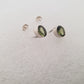 Earrings,  Post,  Peridot Oval, Sterling Silver