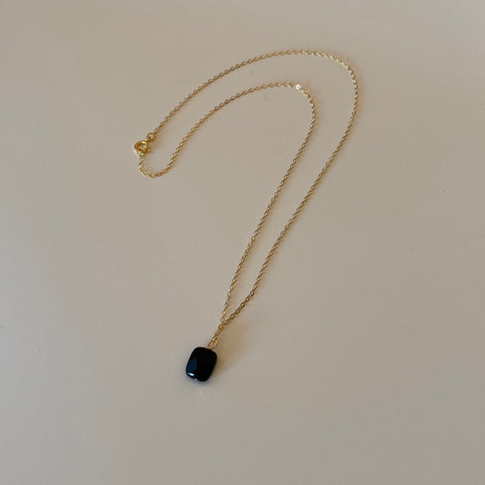 DN black faceted svarowski pendant