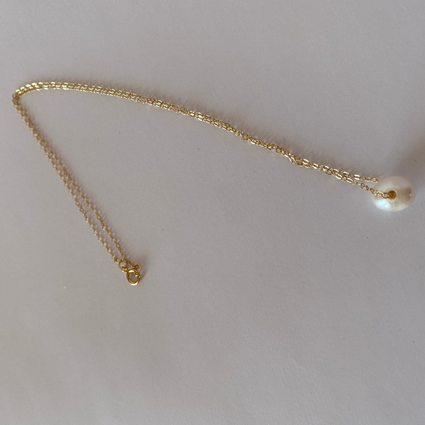 DN Dainty Chain Freshwater White Pearl